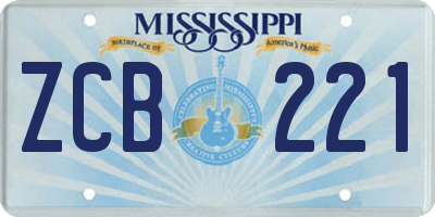 MS license plate ZCB221