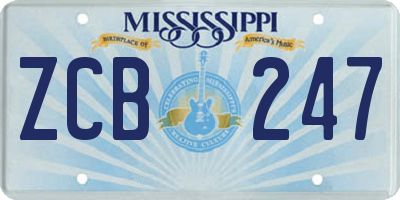 MS license plate ZCB247