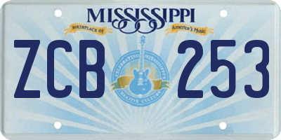 MS license plate ZCB253