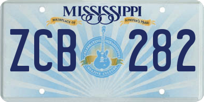 MS license plate ZCB282