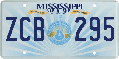 MS license plate ZCB295