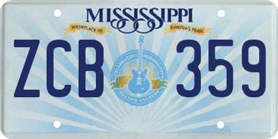 MS license plate ZCB359