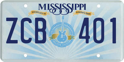 MS license plate ZCB401