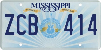 MS license plate ZCB414