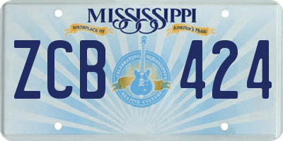 MS license plate ZCB424