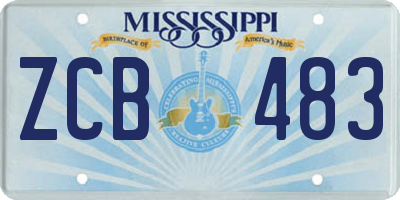 MS license plate ZCB483