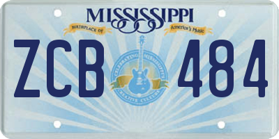 MS license plate ZCB484