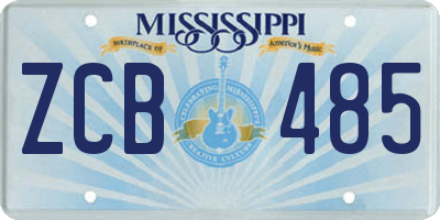 MS license plate ZCB485