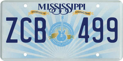 MS license plate ZCB499