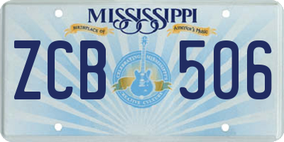 MS license plate ZCB506