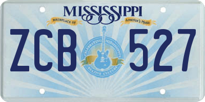 MS license plate ZCB527