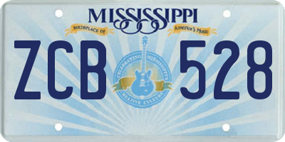 MS license plate ZCB528
