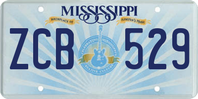 MS license plate ZCB529