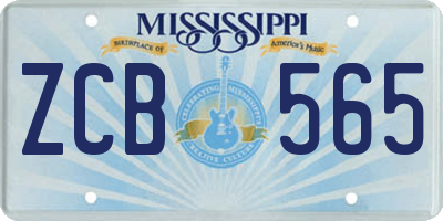 MS license plate ZCB565