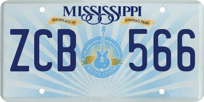 MS license plate ZCB566