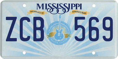 MS license plate ZCB569