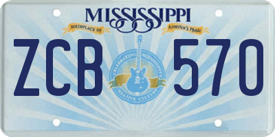 MS license plate ZCB570