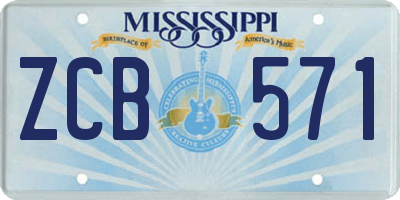 MS license plate ZCB571