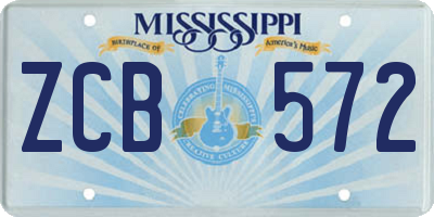 MS license plate ZCB572