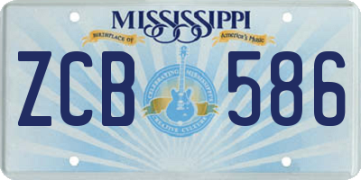 MS license plate ZCB586