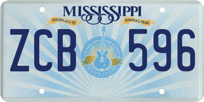 MS license plate ZCB596