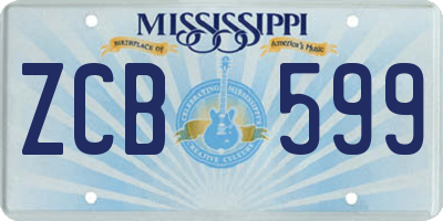 MS license plate ZCB599