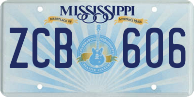 MS license plate ZCB606