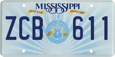 MS license plate ZCB611