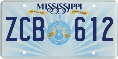 MS license plate ZCB612