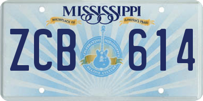 MS license plate ZCB614