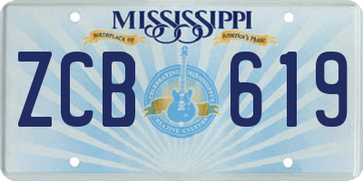 MS license plate ZCB619