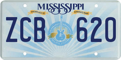 MS license plate ZCB620