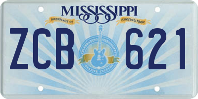 MS license plate ZCB621