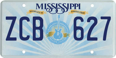 MS license plate ZCB627
