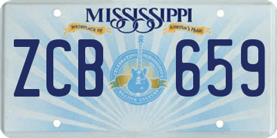 MS license plate ZCB659
