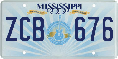 MS license plate ZCB676