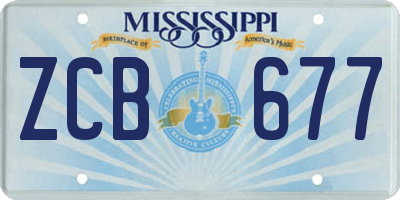 MS license plate ZCB677