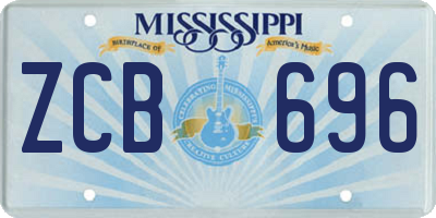 MS license plate ZCB696