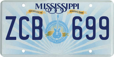 MS license plate ZCB699