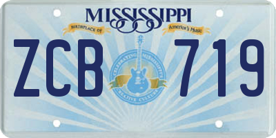 MS license plate ZCB719