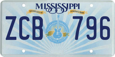 MS license plate ZCB796
