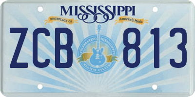 MS license plate ZCB813