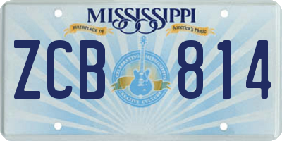 MS license plate ZCB814