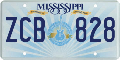 MS license plate ZCB828