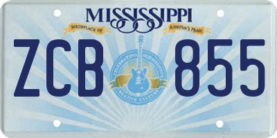 MS license plate ZCB855