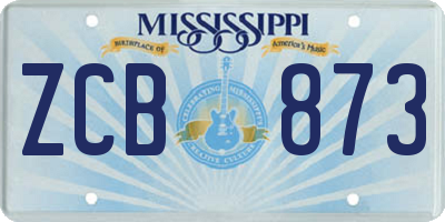 MS license plate ZCB873