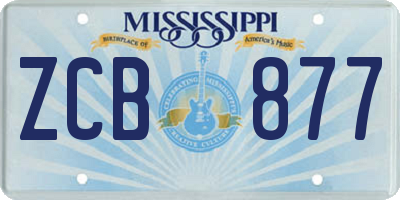 MS license plate ZCB877