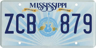 MS license plate ZCB879