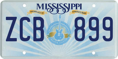 MS license plate ZCB899