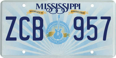 MS license plate ZCB957